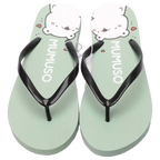 Flip-Flops Damen mit Bären-Design, Größe 40-41 (Grün)