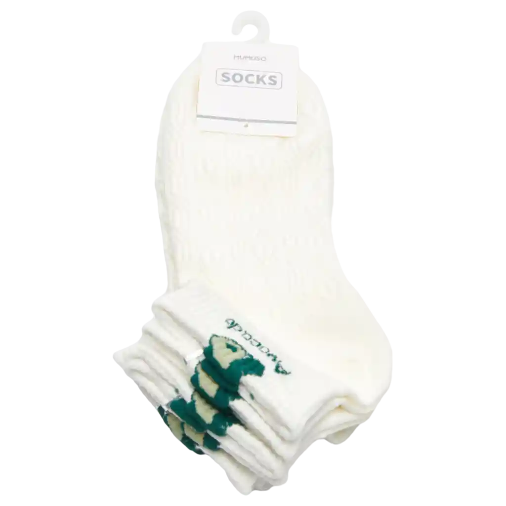 3er-Pack Damen Sneakersocken mit Avocado-Design (Weiß)
