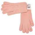Klassische Damen Strickhandschuhe für Herbst und Winter (Rosa)
