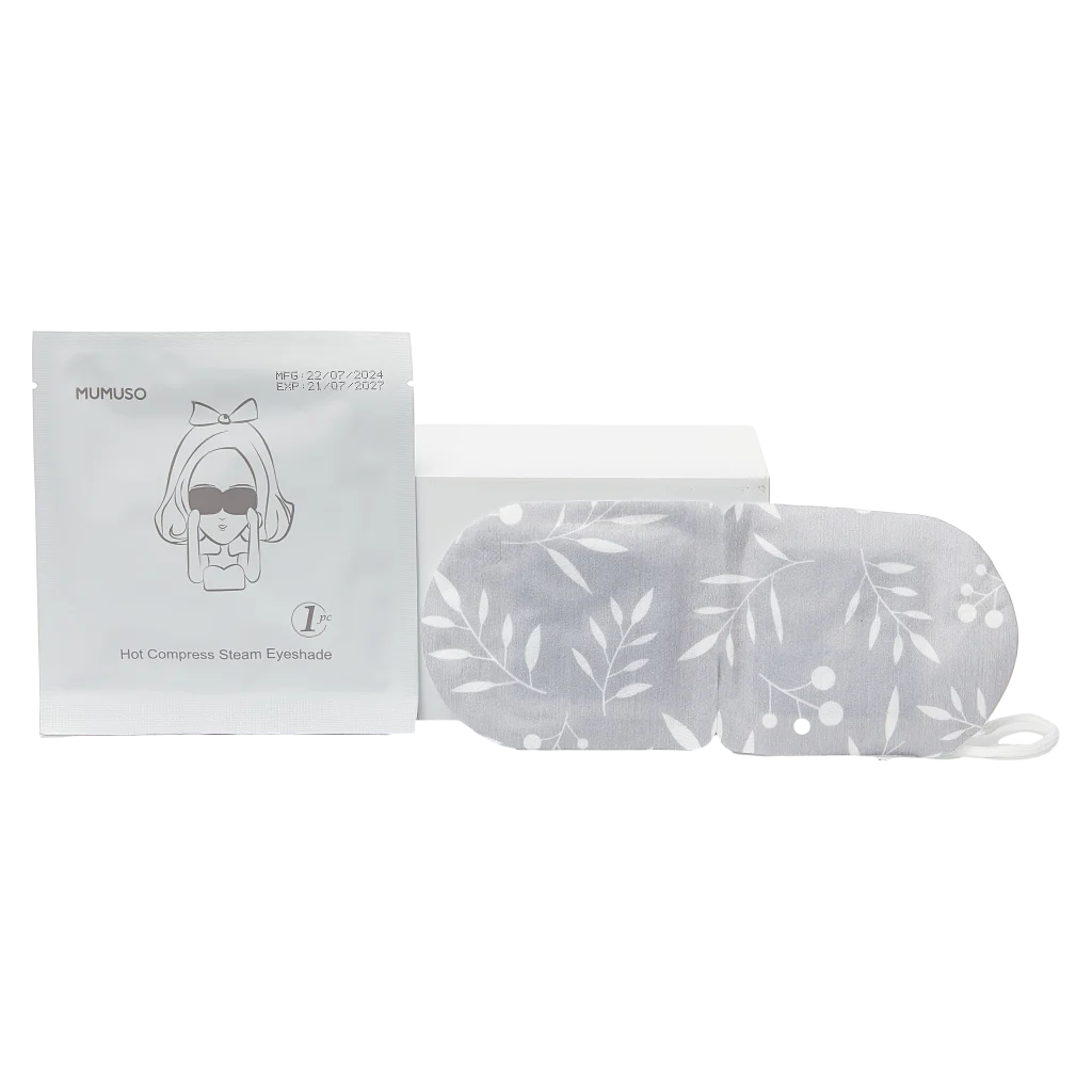 5er-Pack Dampf-Augenmaske aus Vliesstoff, entspannend (Grau)