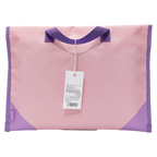 Dokumententasche aus Oxford-Stoff und Kunstleder, minimalistisch (Rosa/Lila)