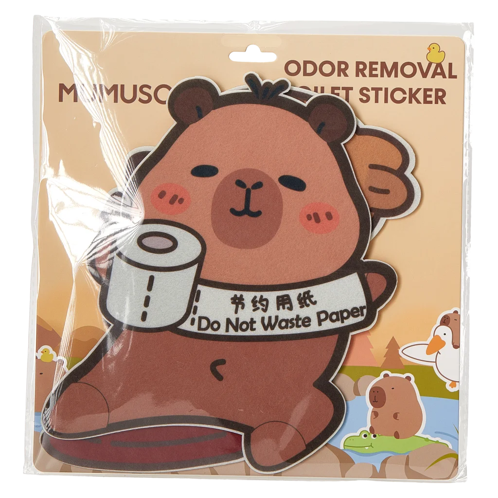 Duftsticker aus Polyester mit Capybara-Design für das Badezimmer, 21 × 19,5 cm (Mehrfarbig)