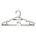 10er-Set flache Kleiderbügel aus Polypropylen (Grau)
