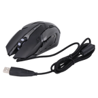 Kabelgebundene Gaming Maus aus ABS mit LED-Beleuchtung (Schwarz)