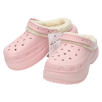Gefütterte Winter Clogs Damen, Größe 35-36 (Rosa)