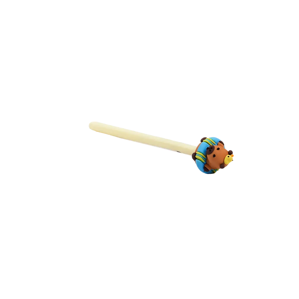 Gelstift mit Capybara-Design für Schule und Büro (Beige/Braun/Blau)