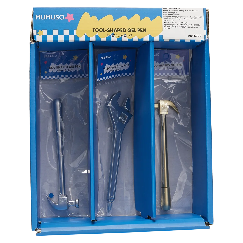 Gelstift im Werkzeug-Design für Schule und Büro (Gold/Silber/Grau)