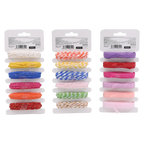 Geschenkband Set, dekoratives Bastelgarn für Geschenkverpackungen (Weiß/Gelb/Blau/Rot/Grün/Rosa)