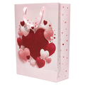 Große Geschenktasche mit Herz-Design (Rosa/Rot)
