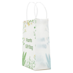 Große Geschenktasche mit Pflanzen-Design (Lila/Grün/Blau)