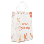 Große Geschenktasche mit Pflanzen-Design (Lila/Grün/Blau)