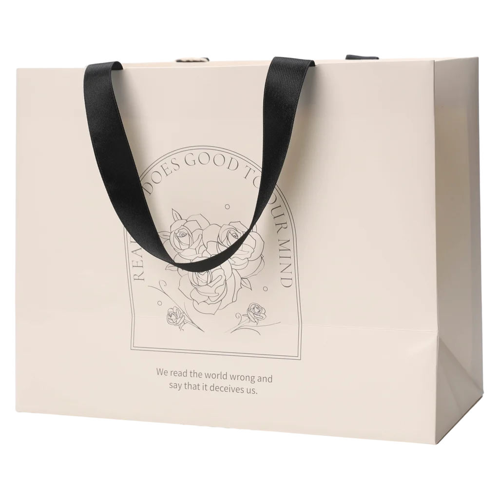 Geschenktasche rechteckig mit Blumen-Design (Mehrfarbig)