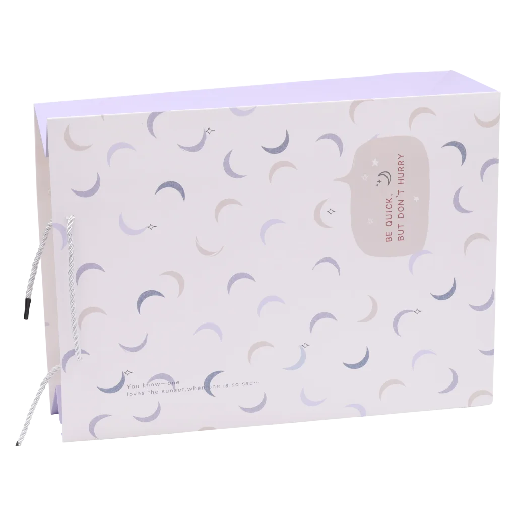 Geschenktüte groß mit Halbmond-Design (Pastell/Lila)