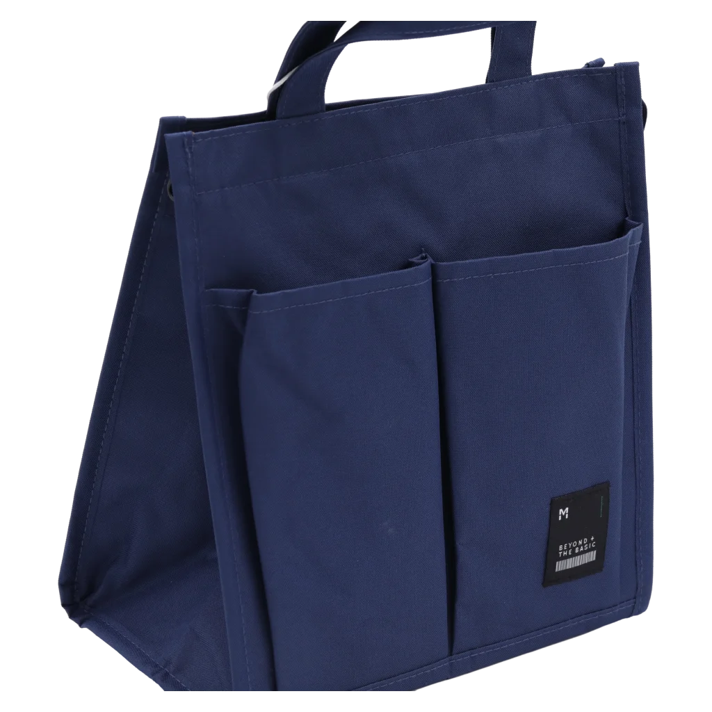 Große isolierte Lunch-Bag aus Stoff mit Aluminiumfolie, geräumig (Royalblau)