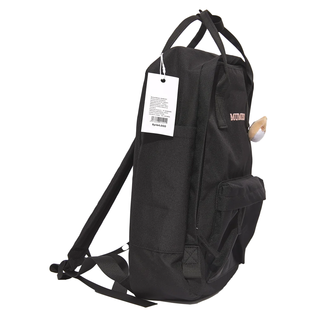 Großer Rucksack mit viel Stauraum (Schwarz)