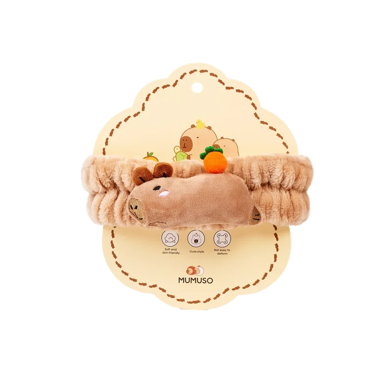 Haarband mit Capybara-Design für sanften Halt (Braun)