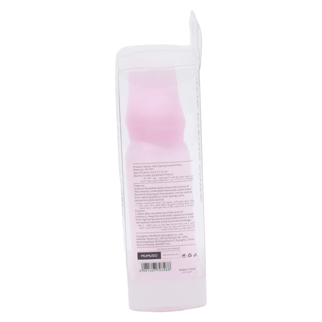 Haarfärbekamm mit Füllstandsskala für Haarfarbe (Rosa)