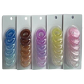 4er-Pack Spiral-Haargummis aus Kunststoff für Damen und Mädchen (Blau/Braun/Lila/Gelb/Rosa)