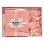 3-teiliges Handtuch-Set aus Polyester mit Bären-Design, Geschenkbox (Rosa)