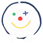 Handtuch rund mit Smiley-Design für Kinder und Erwachsene (Weiß)