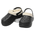 Hausschuhe mit Plüschfutter, Winter-Clogs Damen (Schwarz, 37-38)