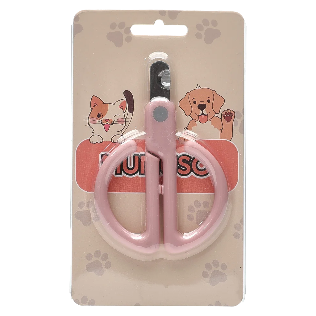 Haustier Krallenschneider mit Edelstahlklinge für Hunde und Katzen (Rosa)