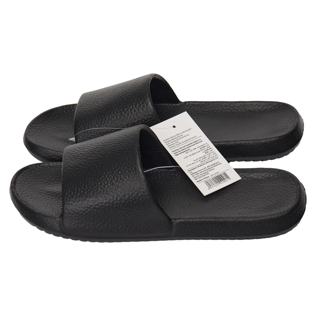Leichte Herrenslipper aus EVA für Bad und Alltag (Schwarz/43-44)