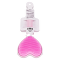 Herzförmige Haarbürste mit Panda-Design und Glitzer (Rosa/Lila)