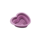 Herzförmiger Silikon-Make-up-Pinselreiniger für Pinsel & Quasten (Violett)