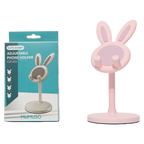 Höhenverstellbarer Handyhalter für den Schreibtisch mit Hasen-Design (Rosa)