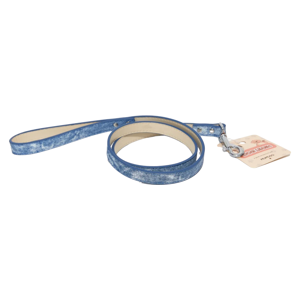 Hundeleine aus PU-Material für Hunde (Blau)