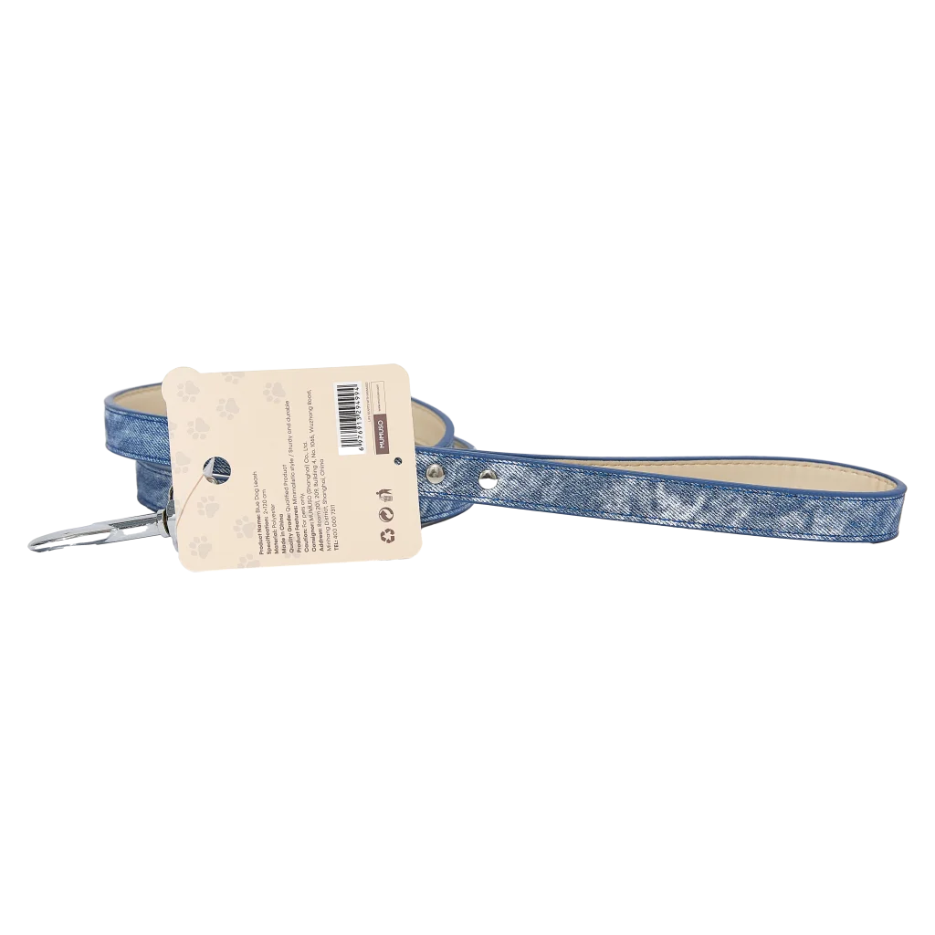 Hundeleine aus PU-Material für Hunde (Blau)