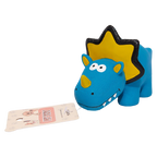 Hundespielzeug aus Latex mit Dinosaurier-Design (Blau), 152 g