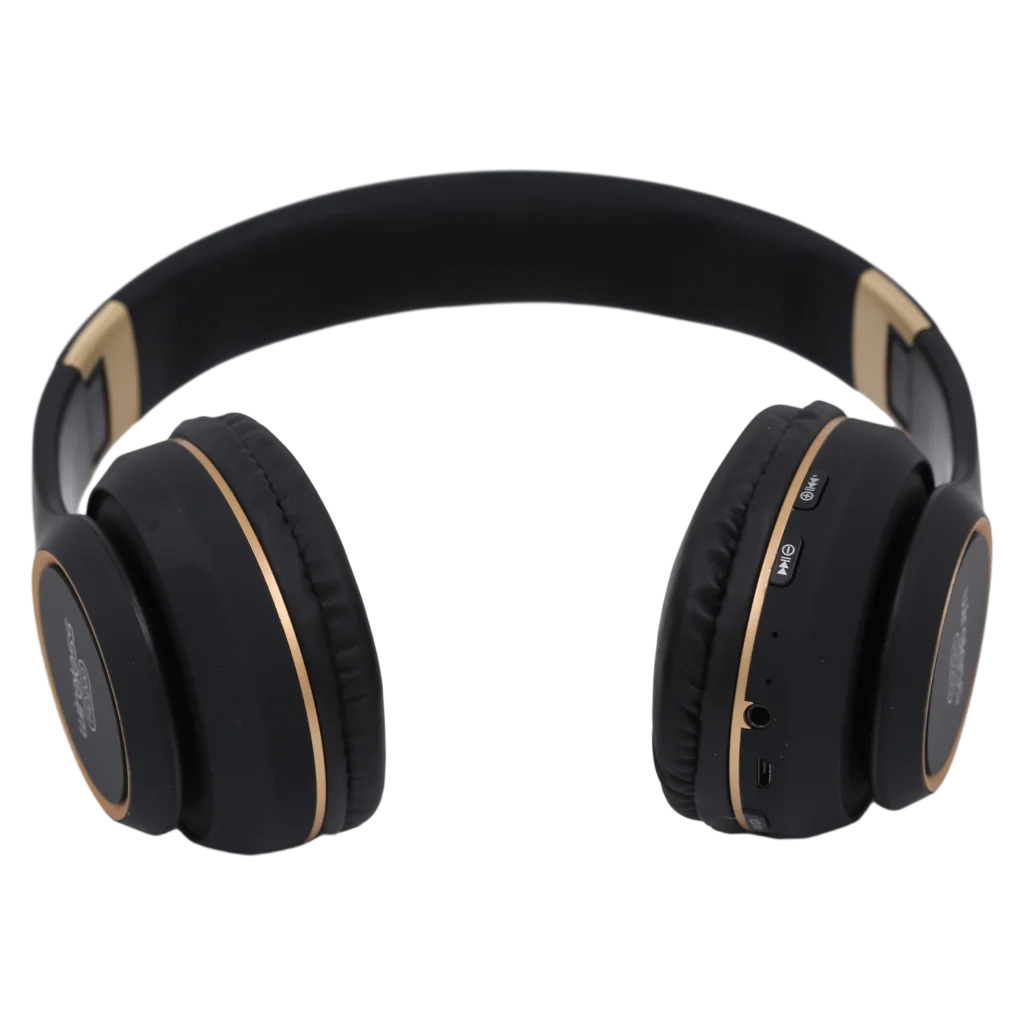 Kabelloser On-Ear-Kopfhörer aus Kunststoff mit HD-Klang (Schwarz)