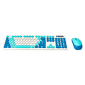 Kabelloses Tastatur- und Maus-Set aus HIPS-Kunststoff (Blau/Lila)