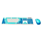 Kabelloses Tastatur- und Maus-Set aus HIPS-Kunststoff (Blau/Lila)