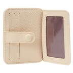 Kartenetui mit Lychee-Design, kompakt und praktisch (Beige)
