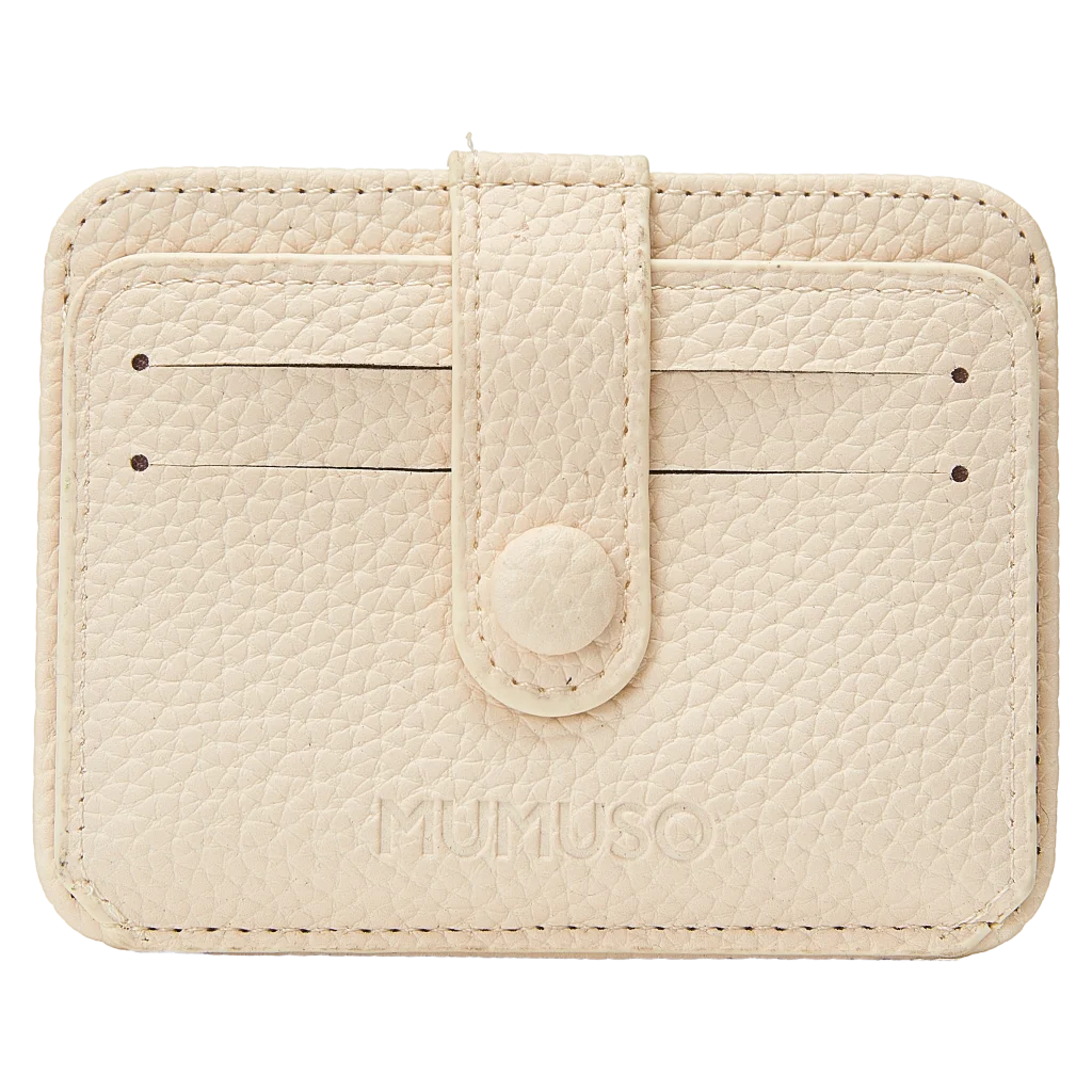 Kartenetui mit Lychee-Design, kompakt und praktisch (Beige)
