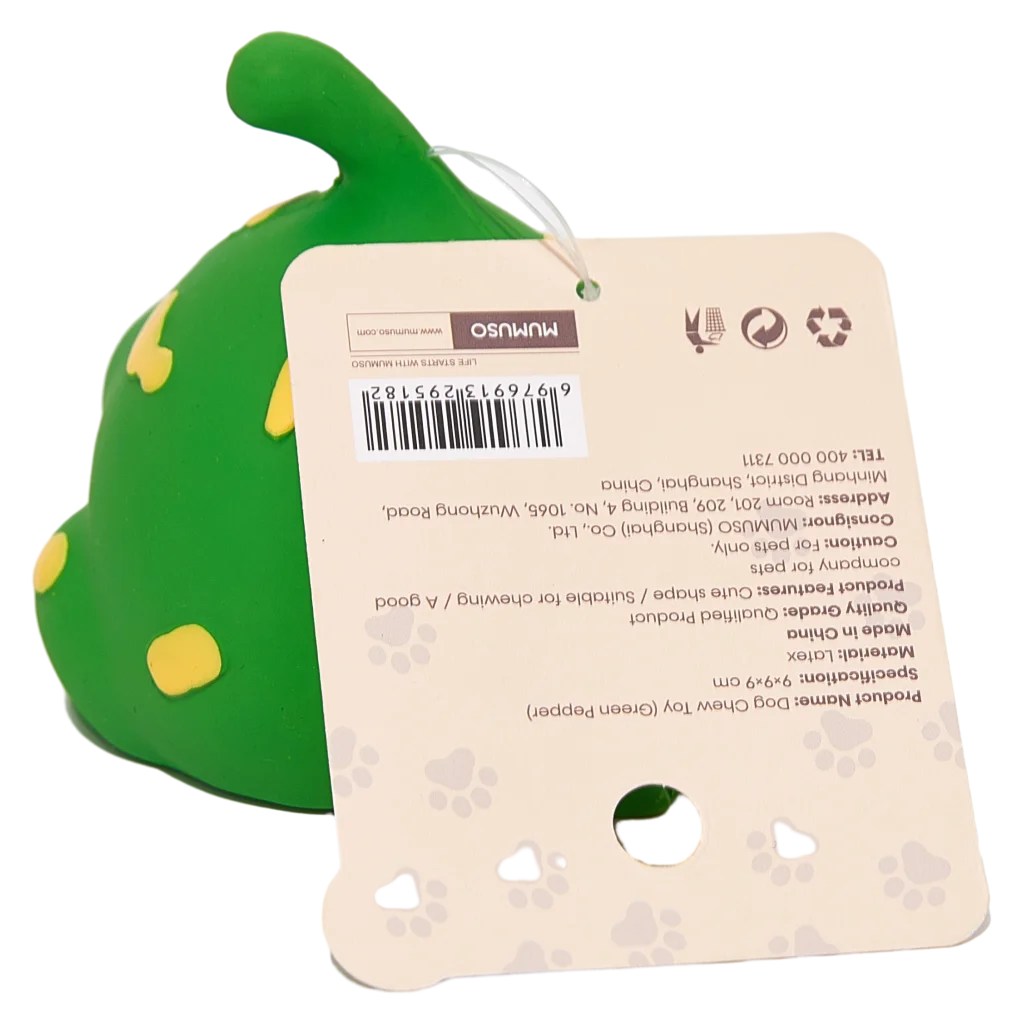 Kauspielzeug aus Naturkautschuk für Hunde mit grünem Design (Grün)