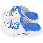 Kinder Clogs aus EVA mit Bärchen-Design, Größe 31-32 (Weiß/Blau)
