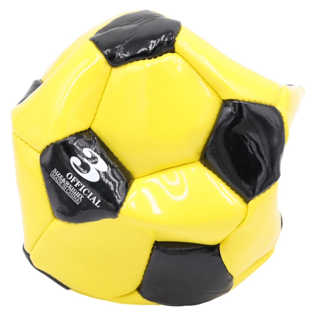 Kinder Fußball Größe 3 aus PVC-Kunstleder (Gelb/Schwarz)