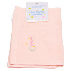 Kinderhandtuch aus Baumwolle mit Stickerei, weich und hautfreundlich (Rosa)