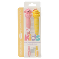 2er-Set Kinderzahnbürsten mit Tier-Design (Rosa/Gelb)