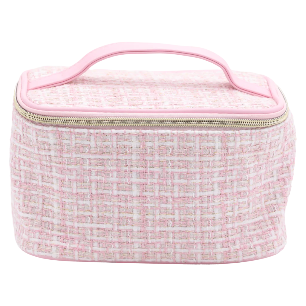 Kosmetiktasche mit Jacquardgewebe-Design (Rosa)