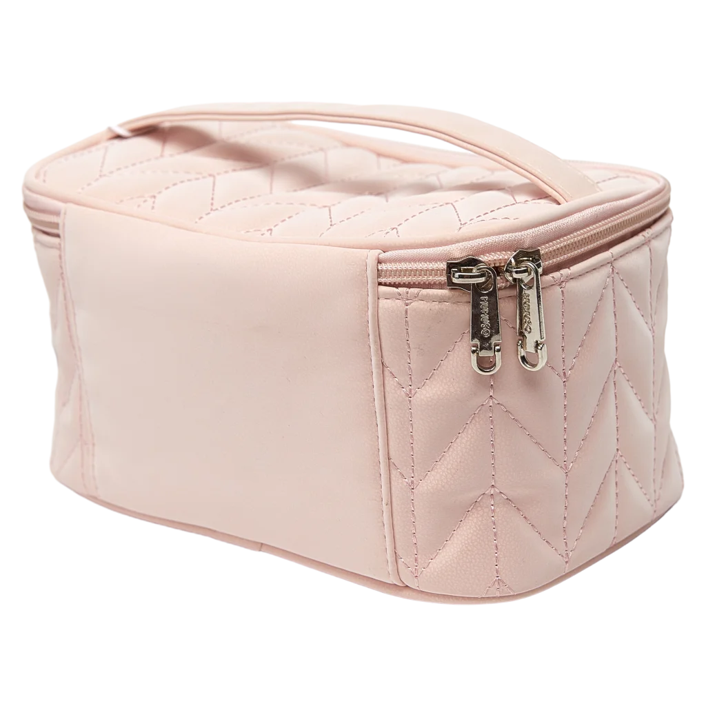 Kosmetiktasche aus PVC-Gel mit Herringbone-Design (Rosa)