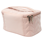 Kosmetiktasche aus PVC-Gel mit Herringbone-Design (Rosa)