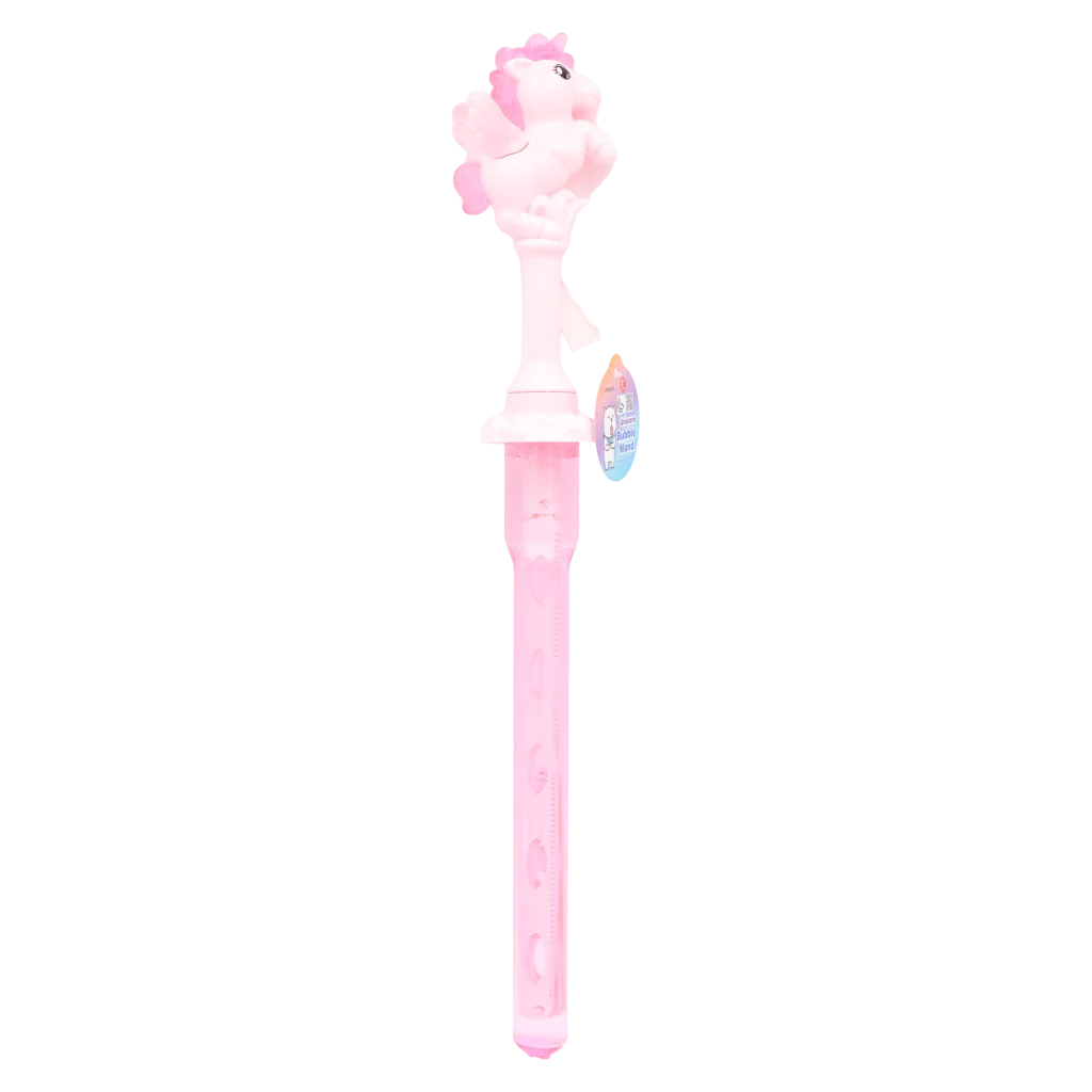 Kunststoff-Seifenblasenstab mit Einhorn-Design (Rosa) für Kinder ab 3 Jahren