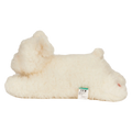 Kuschelkissen Hund, Plüschkissen 40 cm mit Hund-Design (Weiß)