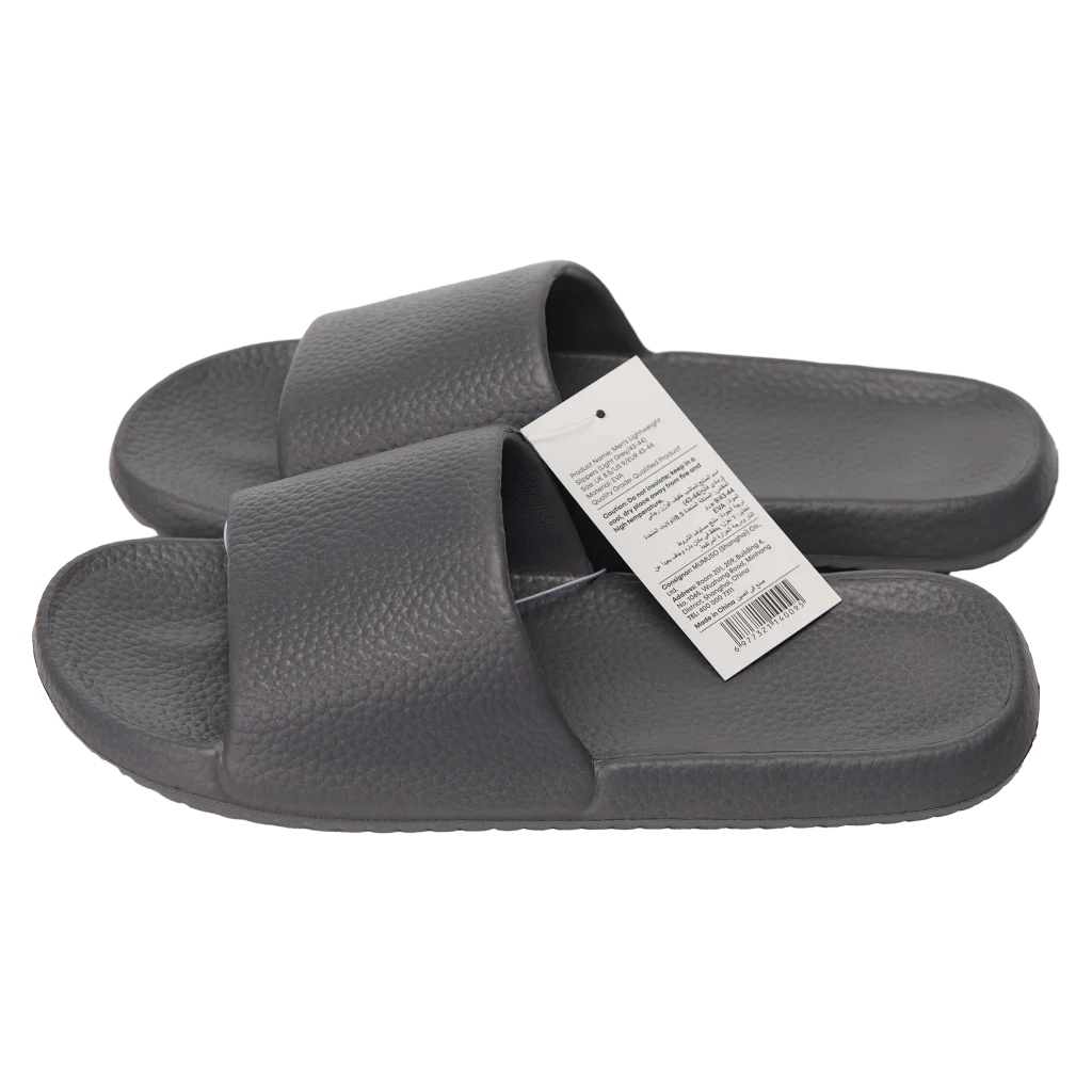 Leichte Herren-Badeslipper aus EVA für Bad und Alltag (Hellgrau/41-42)