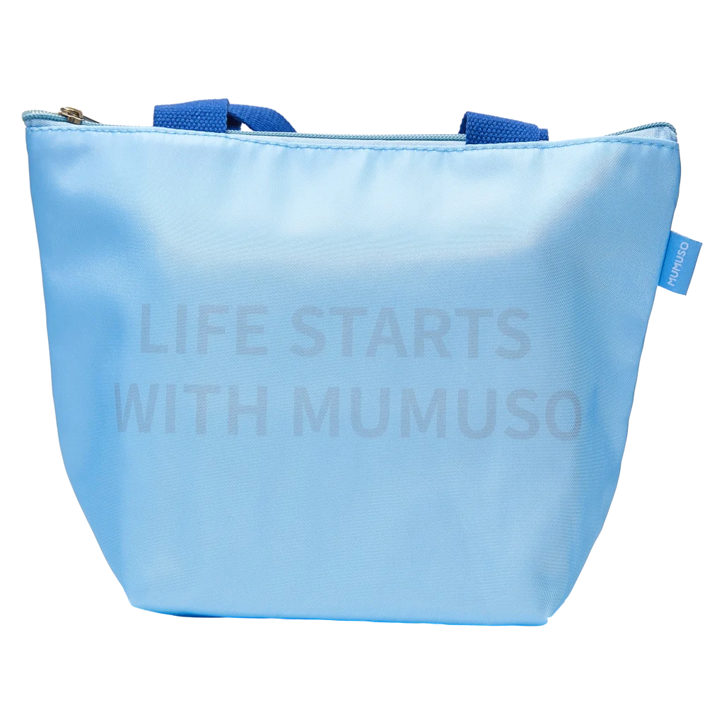 Lunch Bag aus Oxford-Stoff mit Aluminiumfolie, isoliert (Blau)